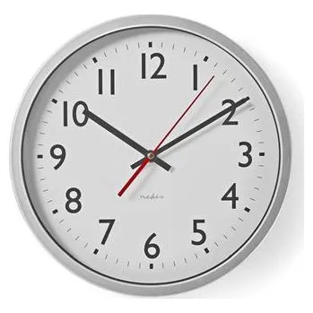 Hodiny Nedis CLWA110WT - Nástěnné hodiny | 30 cm | Bílá barva