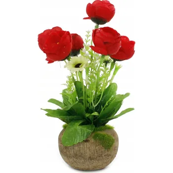 umělá květina UMĚLÉ KVĚTY V KVĚTINÁČI 27 cm RŮZNÉ DRUHY