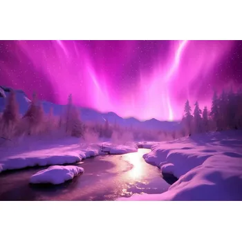 Plakát Plakát Polární záře bez rámu 91,5 x 61 cm