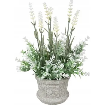 umělá květina Umělá levandule bílá v sádrovém květináči jako živá umělé levandule květiny