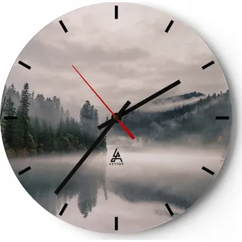 Hodiny Nástěnné hodiny do kuchyně 30x30 Krajina Skleněné hodiny do obýváku Tiché