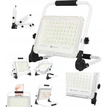 Halogenový LED Akumulátorový Stavební Reflektor 100W Přenosný