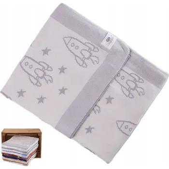 Prostěradlo Měkká Šedá Deka - 90x100 - Snuglytots - Blastoff - Šedá / Ecru