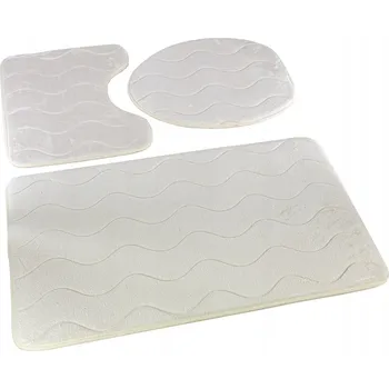 Koupelnová předložka Koupelnové předložky Sumba Ecru Protiskluzové Chodníčky Sada 3 ks