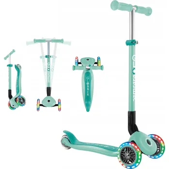 Koloběžka Lehká skládací koloběžka pro děti s nastavitelnou výškou, 3 kolečka a LED osvětlením Primo Globber