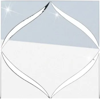 Samolepící dekorace 3D DEKORACE ZRCADLOVÁ NÁLEPKA NA ZEĎ