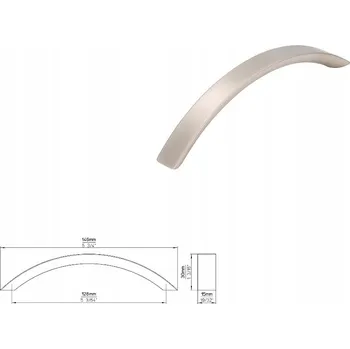 Nábytkové kování Nábytková úchytka SIRO 1029-147ZN4 nikl matný, satén