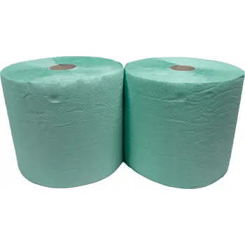 Utěrka Průmyslový čisticí Čisticí Utěrka sběrový papír, ZELENÝ, 2 role x 220 m