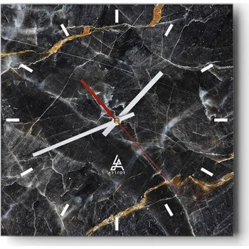 Hodiny Velké nástěnné hodiny 40x40 Abstrakce Skleněné tiché hodiny