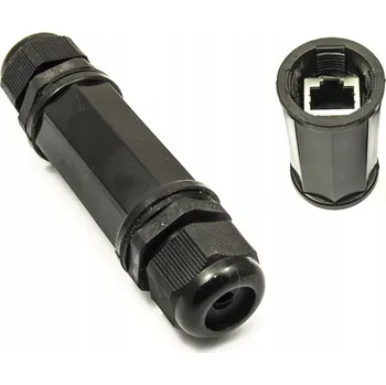 Síťový konektor SPOJKA IP68 NÁTRUBEK KABELOVÁ VODOTĚSNÁ RYCHLOSPOJKA REPO LAN RJ45 INTERNET