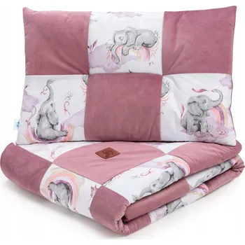 Povlečení Povlečení pro děti, přikrývka 100x140 cm s plochým polštářem 40x60 cm, patchwork