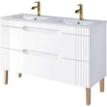 Koupelnový nábytek Koupelnová skříňka Fiji Lava se zápustným umyvadlem 120 cm dub coast evoke/bílá