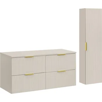 Koupelnový nábytek Koupelnová sestava Adele Cashmere se skříňkami 120 cm kašmírová