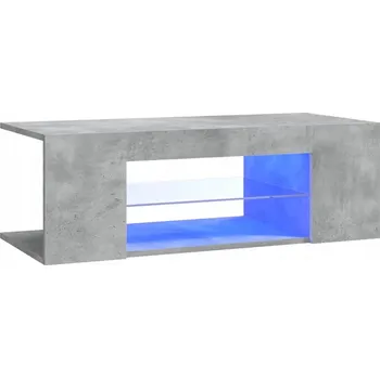 Televizní stolek TV stolek s RGB LED osvětlením beton 90x39x30 cm