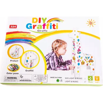 omalovánky ŽIRAFA Z KARTONU, KARTONOVÁ OMALOVÁNKA, MALOVÁNÍ