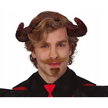 Karnevalový doplněk Čelenka Guirca malé rohy ďábla červená