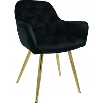 Židle Dankor Design, černý velur, 1 ks