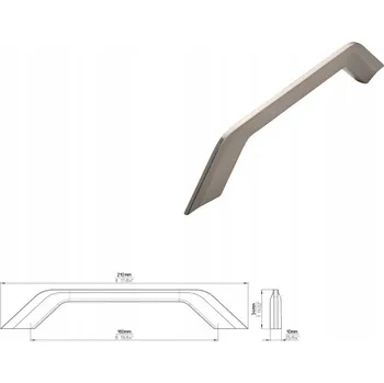 Nábytková úchytka SIRO 2267-211ZN21 vzhled nerezové oceli