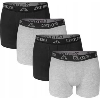 Boxerky KAPPA pánské boxerky bavlna 4 kusy vel. XXL černá/grafit