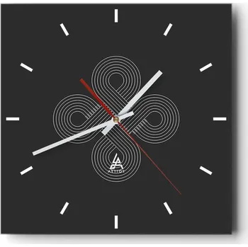 Hodiny Velké nástěnné hodiny 40x40 Abstrakce Skleněné tiché hodiny