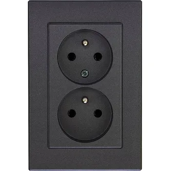 Elektrická zásuvka Elektrická Zásuvka nástěnná Abex šedá