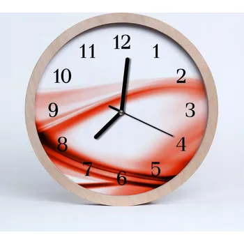 Hodiny Nástěnné hodiny z překližky Abstraktní linie Umění