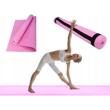 podložka na cvičení Podložka na cvičení jógy PVC protiskluzová Aqua-Sport Powerstrech Růžová 0,3 cm