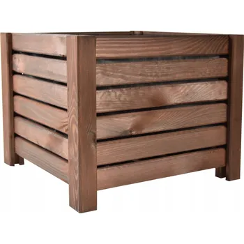 Květináč Květináč dřevěný béžový, vícebarevný WickerWorks 38 cm x 38 x 30 cm