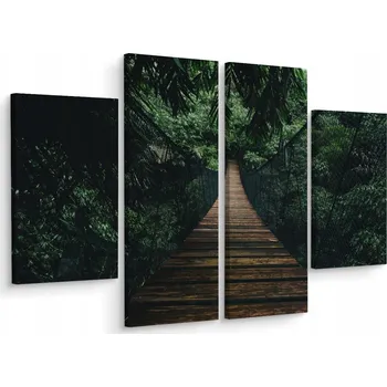 Obraz Čtyřdílný obraz Most Stromy Rostliny 3D 200x150