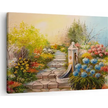 Obraz Obraz na plátně do obýváku, ložnice 70x50 zahrada foto obrazy na zeď