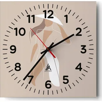 Hodiny Nástěnné hodiny do obýváku 40x40 Žena Bezhluké hodiny na skle Tiché