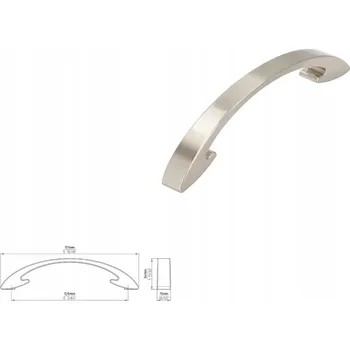 Nábytkové kování Nábytková úchytka SIRO 2502-151ZN21 vzhled nerezové oceli