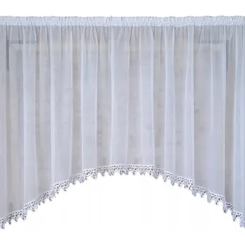 Záclona Hotová záclona 700x140, mašle, bílý voál , anglická záclona 8cm