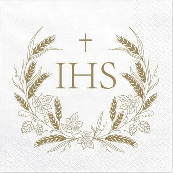 Stolování Ubrousky IHS, 33 x 33 cm, zlaté (1 balení / 12 ks)