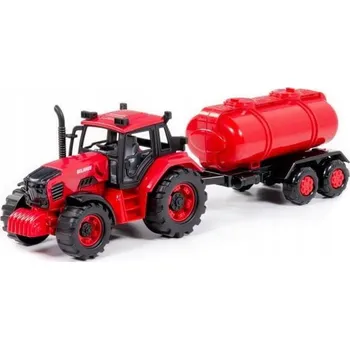 autíčko Zemědělský traktor s cisternou Polesie Belarus 91635 červený