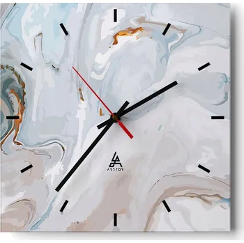 Hodiny Velké nástěnné hodiny 40x40 Abstrakce Skleněné tiché hodiny