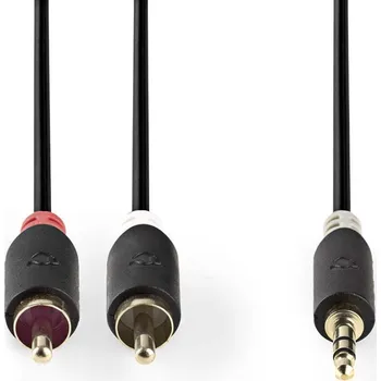 Audio kabel Kabel Jack 3,5mm stereo/2x Cinch 1m NEDIS CABW22200AT10