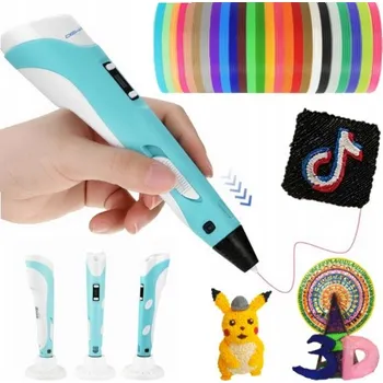 MAGICKÁ 3D TISKÁRNA PROPISKA PEN SADA + NÁPLNĚ MIX BAREV PRO DĚTI