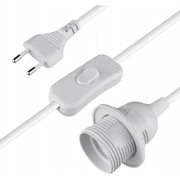 elektrický kabel Kabel s objímkou DPM E27 bílý 2 m