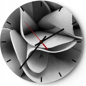 Hodiny Velké nástěnné hodiny 40x40 Abstrakce Skleněné hodiny Kulatý Tiché