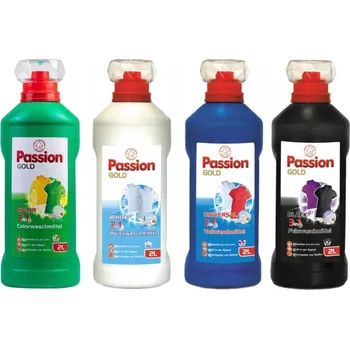 Prací prostředek Passion Gold sada gel na praní 4x 2l 8L Color Black White Universal