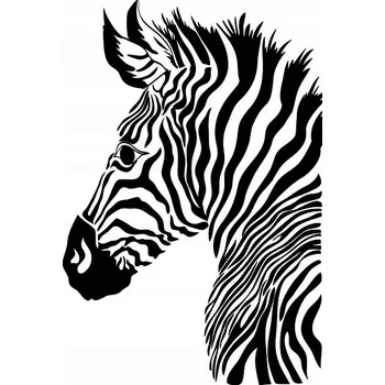 Obraz Samolepka na stěnu Drukant W-Z003_147 Zebra 100x147 cm černá