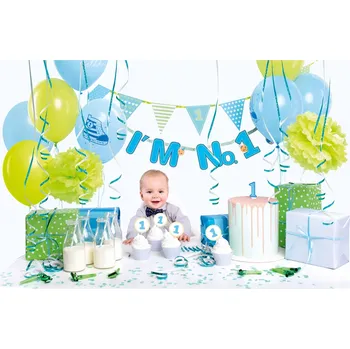 Party dekorace SADA DEKORACÍ K 1. NAROZENINÁM - I'M NO.1