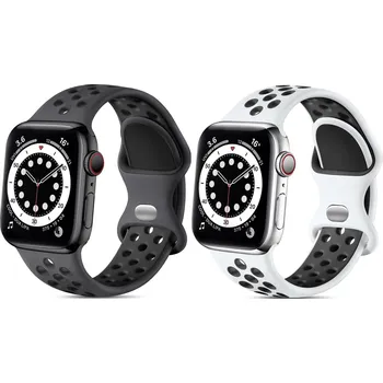 Řemínek na hodinky Řemínek s oky pro Apple 20mm černý