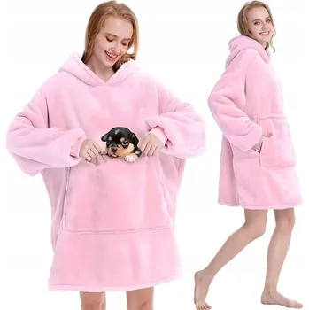 Dámská mikina Mikina s kapucí, světle růžová, univerzální, fleecová