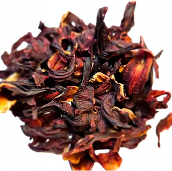 Obraz Ibišek sušené květy plátky na dekoraci svíček vonných tabulek 50g