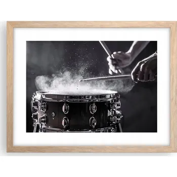 Obraz Obraz plakát v rámu světlý dub do obýváku 40x30 hudba foto na zeď