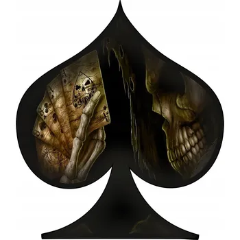 Samolepicí dekorace na vozidlo SAMOLEPKA na auto Symbol Karetní AS PIK SMRT Death 13x15 TISK