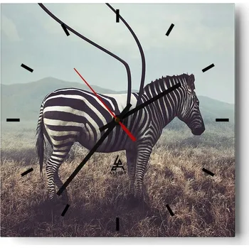 Hodiny Velké nástěnné hodiny 40x40 Abstrakce Skleněné tiché hodiny