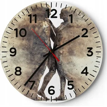 Hodiny Kuchyňské nástěnné hodiny 30x30 Abstrakce Moderní skleněné hodiny Tiché